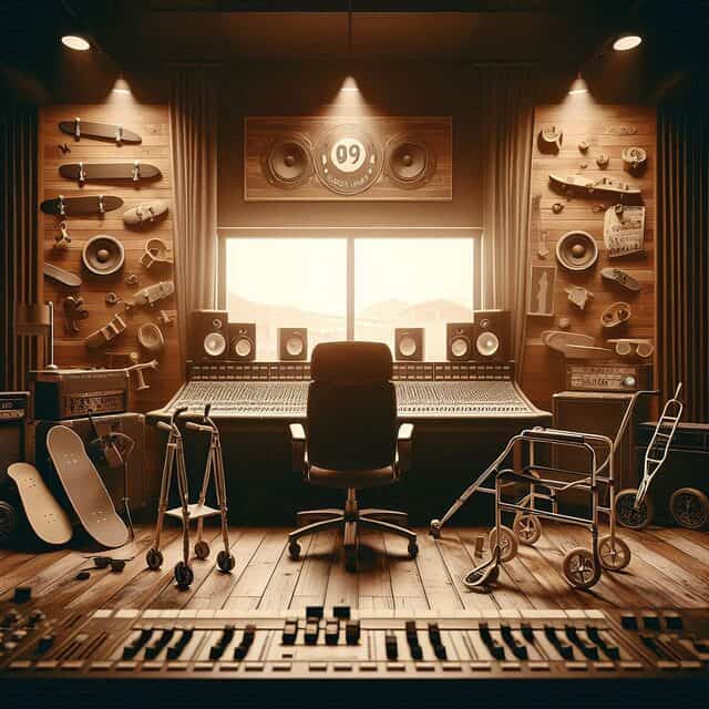 Between skateboard and walker - our music productions