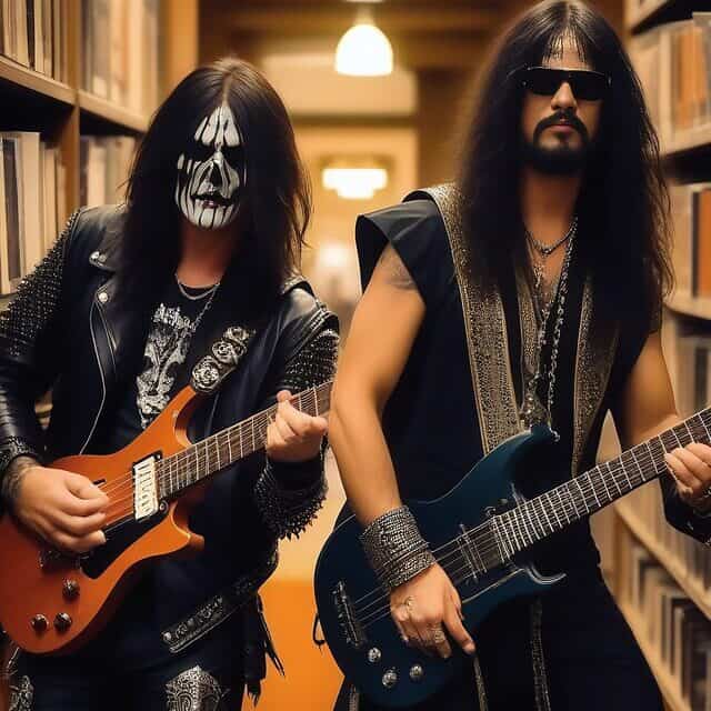 🎵So we salute you, oh Library, with our heavy metal song ...