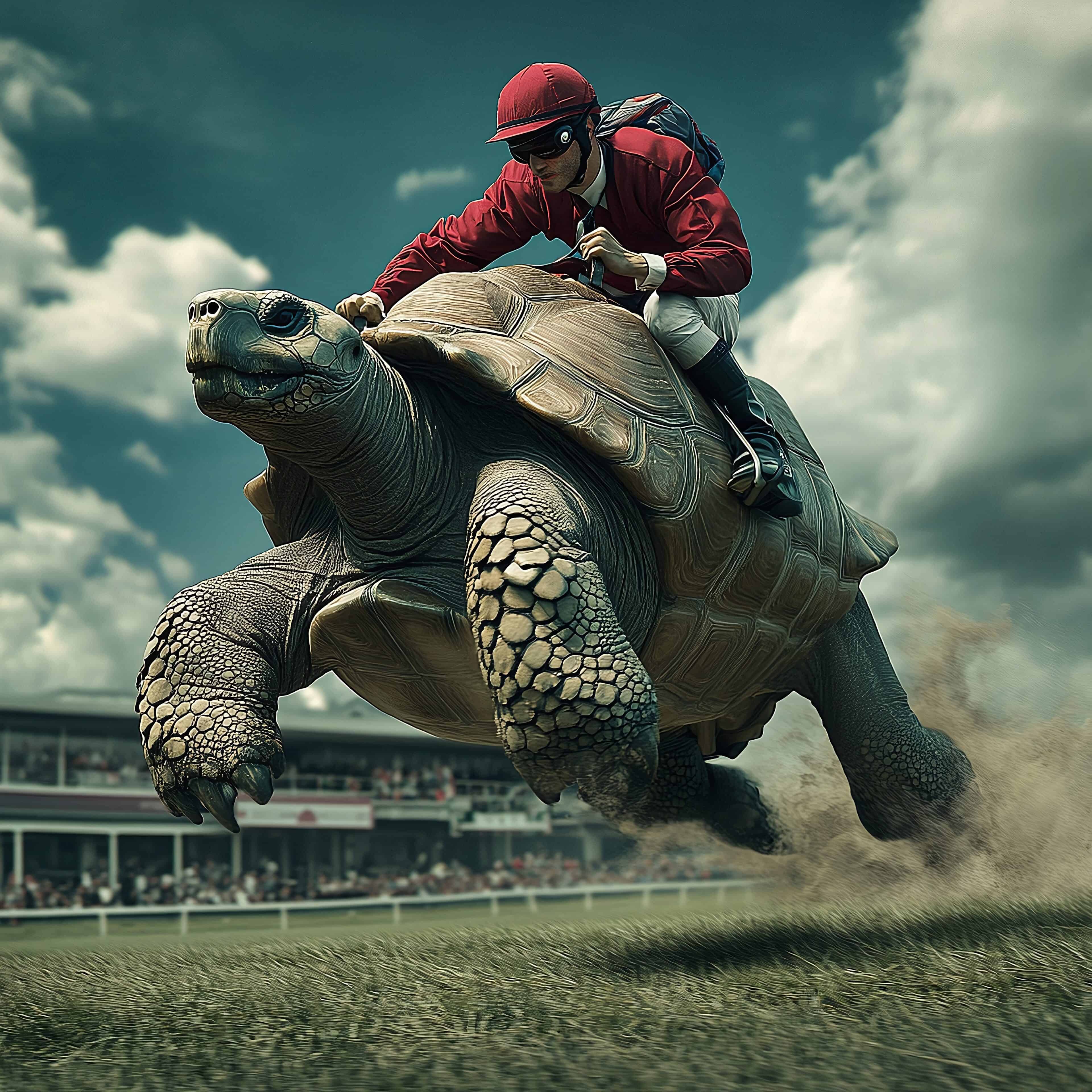 Ein Rennen, das als das schnellste in die Geschichte einging, mit Schildkröten, die fast den Boden unter ihren Panzern verbrannten.