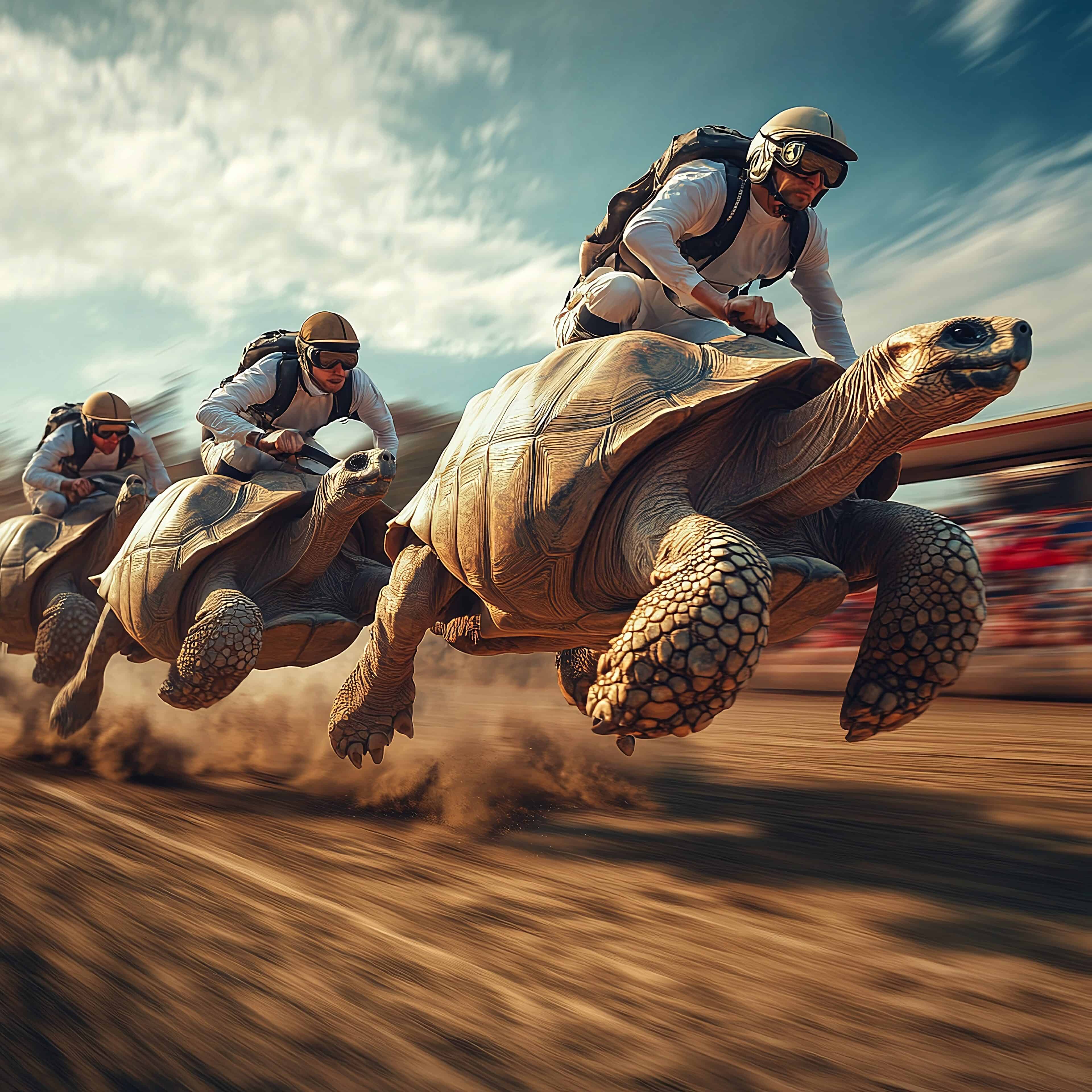 Auch 2024 in Turtle Rock wieder ein episches Rennen, bei dem die Zuschauer schworen, die Schildkröten hätten Rauchspuren hinterlassen.