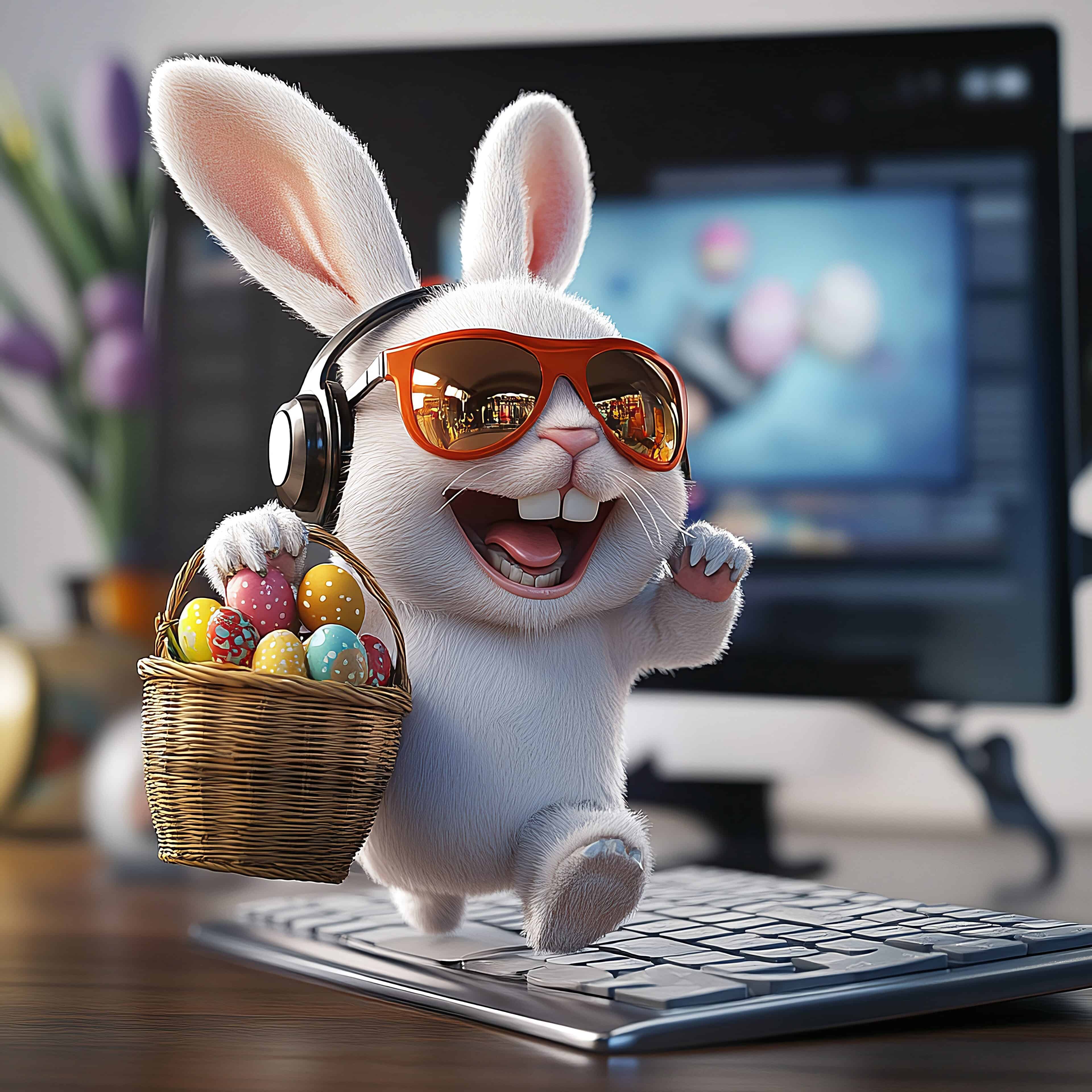 Okay, I'll take 15 Easter eggs as a toll, then move on. Here you go. Take the keyboard of the colleague sitting over there! Thanks.
