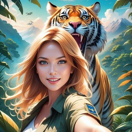 Tiger-Selfie: Ein letztes Bild Vorschau-Bild